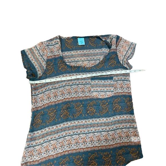 h.i.p. happening In the present Floral Med Sheer Blouse size medium - Picture 6 of 8